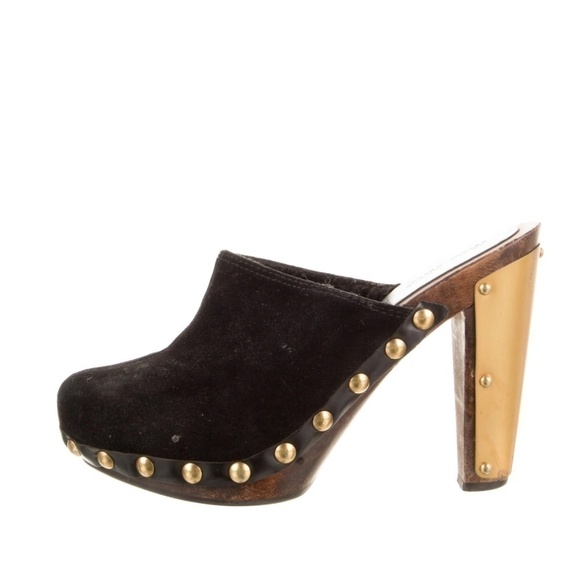 Miu Miu Shoes - MIU MIU Suede Studded Accents Mules